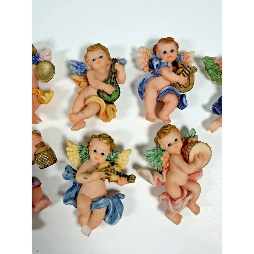 Vintage Baby Angel Cherub Fridge Magnets Lot of 7 READ